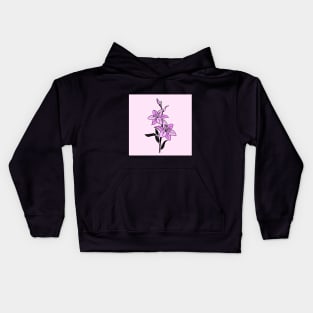 Pink Lilies Kids Hoodie